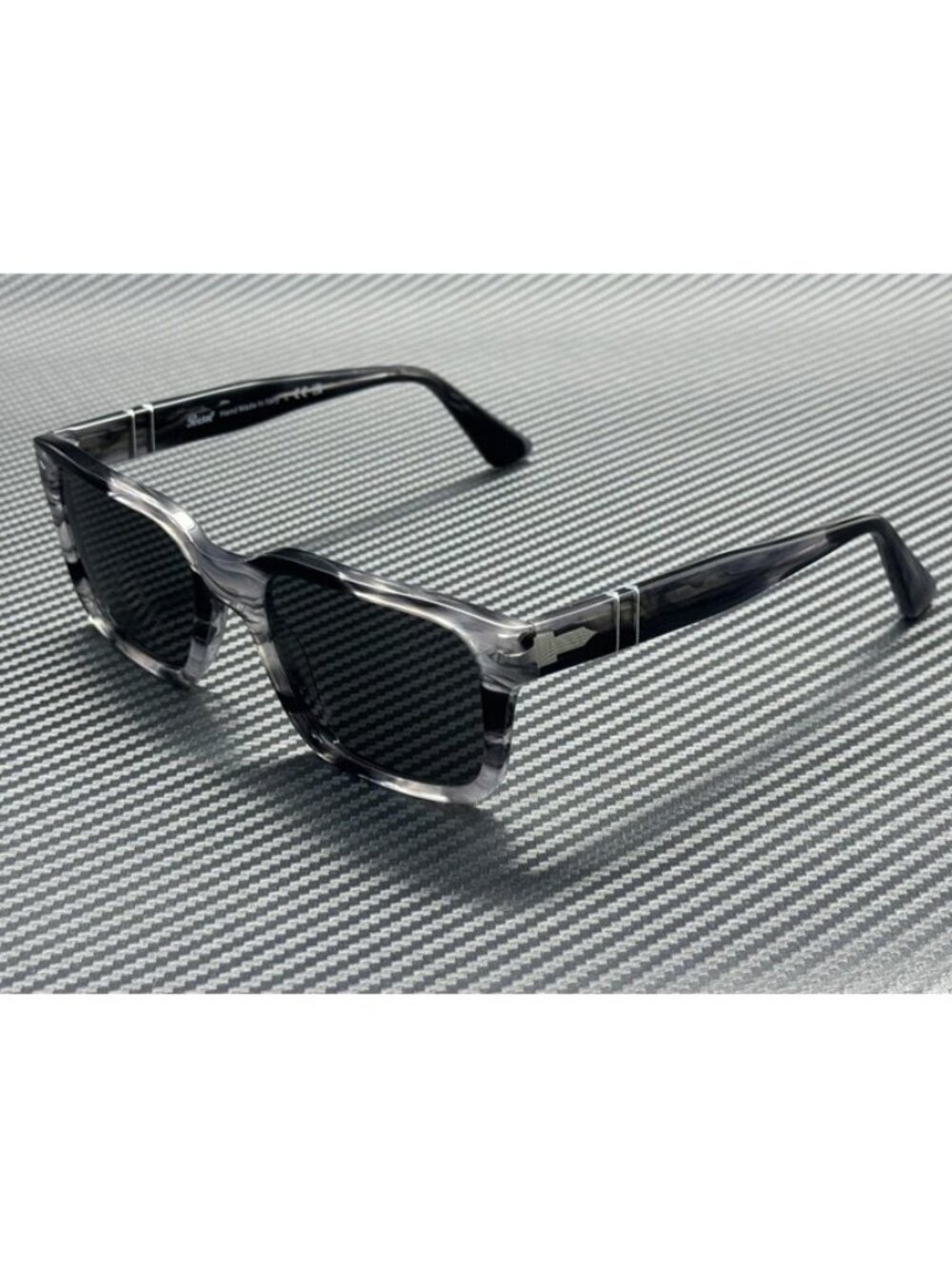 New Persol Men Striped Black Sunglasses 53-20-145